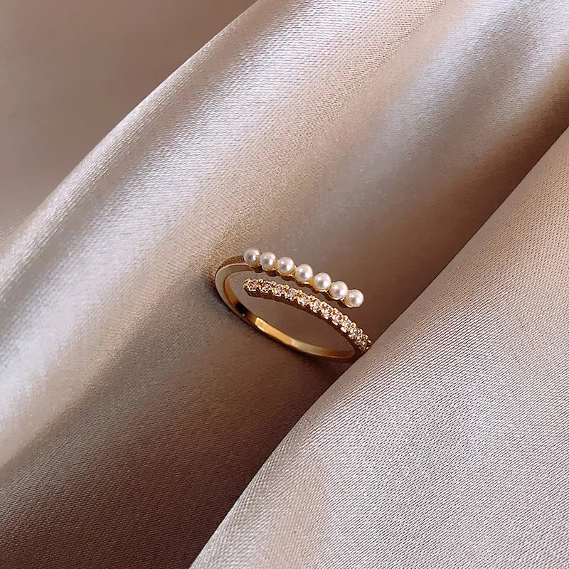 Open pearl ring