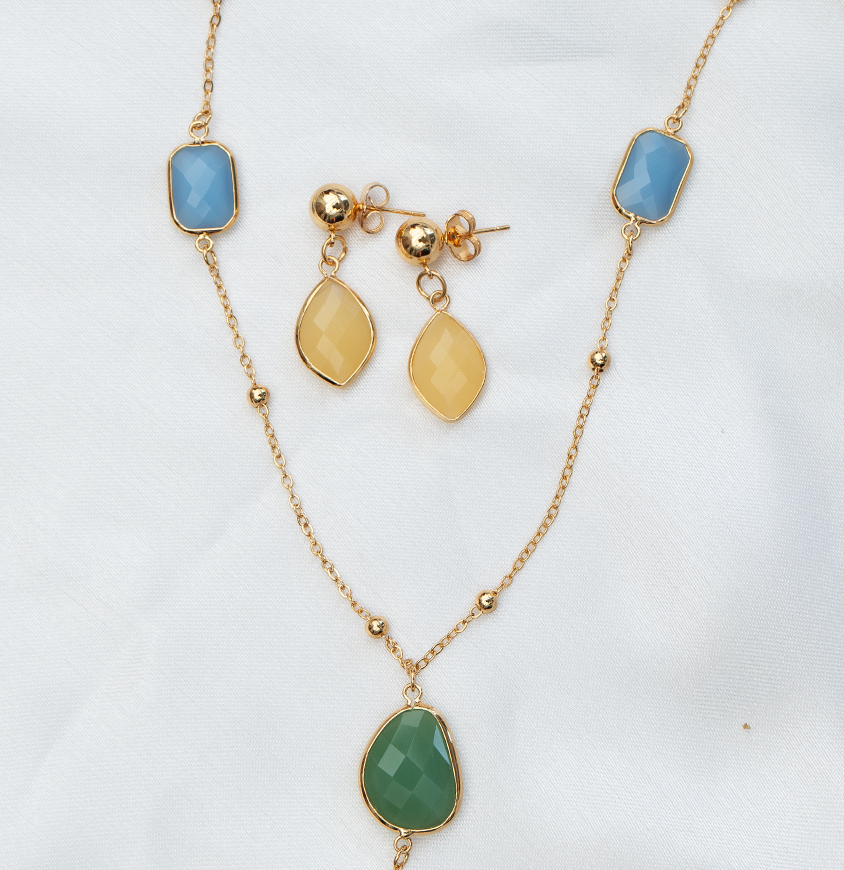 Brazilian gold necklace set