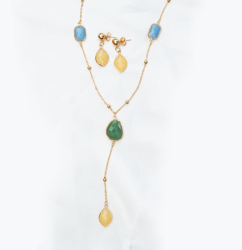 Brazilian gold necklace set